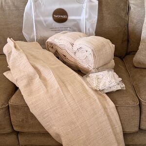 TWOPAGES CURTAIN PANELS 84x84 in Sand Beige (neutral color)
